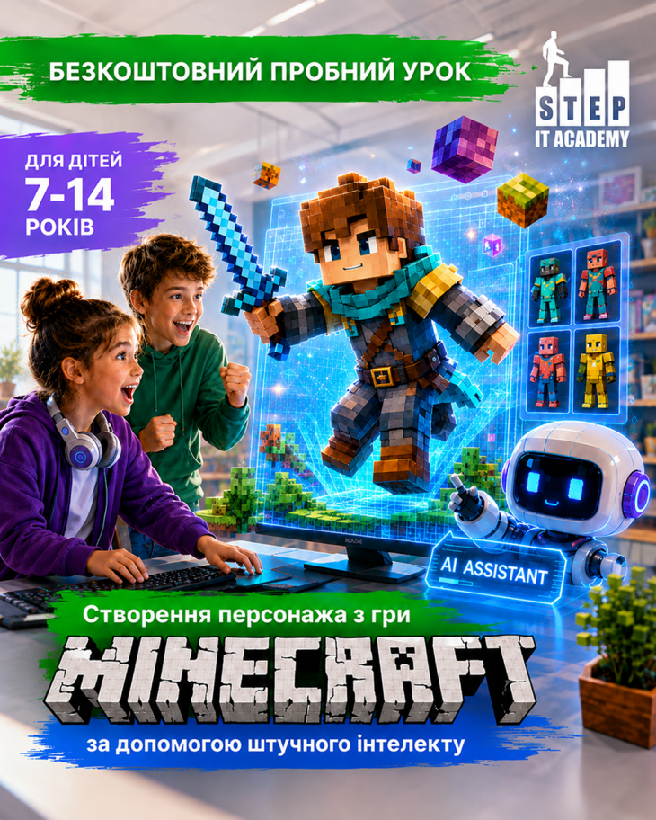 Створення персонажа з Minecraft за допомогою Штучного інтелекту Створення персонажа з Minecraft за допомогою Штучного інтелекту