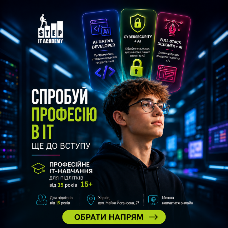 Професійне IT-навчання для підлітків 15+