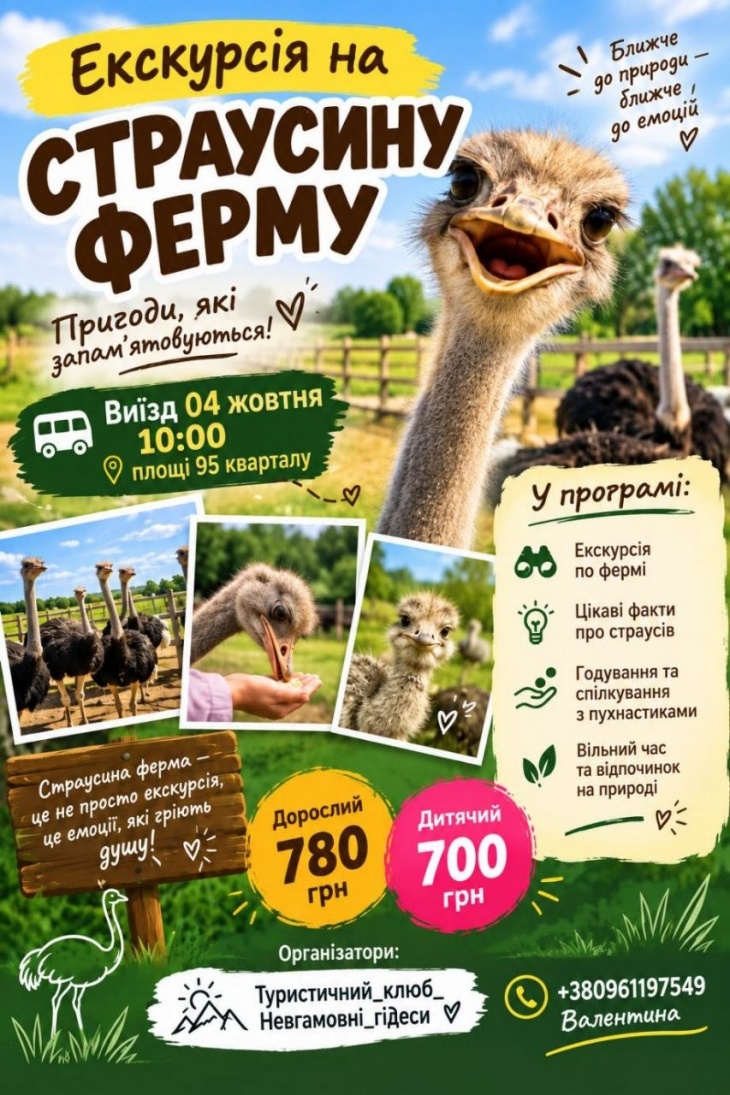 Екскурсія на Страусину ферму