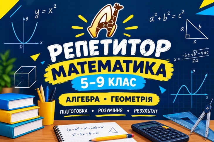 Репетитор з математики для учнів 5-9 класів Репетитор з математики для учнів 5-9 класів