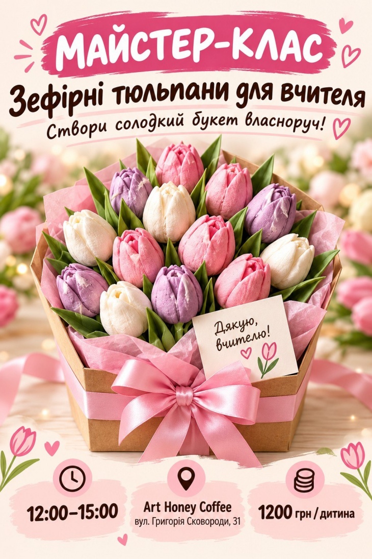 Мастер-класс «Зефирные тюльпаны для учителя» Мастер-класс «Зефирные тюльпаны для учителя»