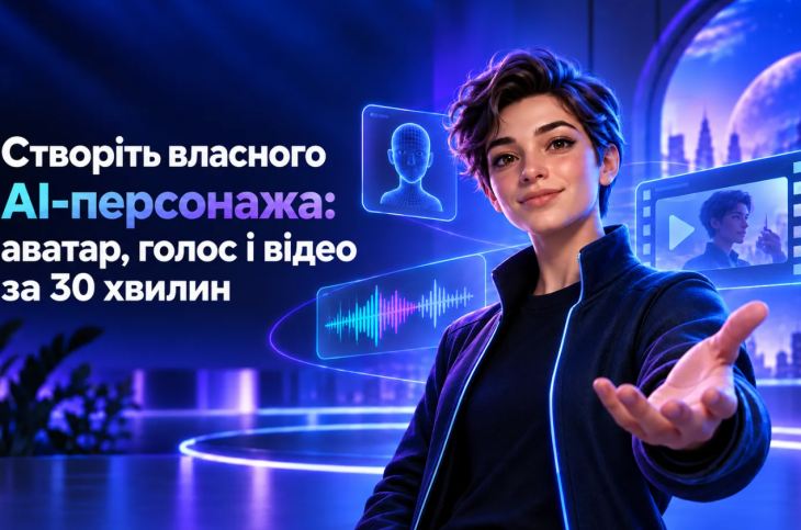 Створіть власного AI-персонажа: аватар, голос і відео за 30 хвилин Створіть власного AI-персонажа: аватар, голос і відео за 30 хвилин