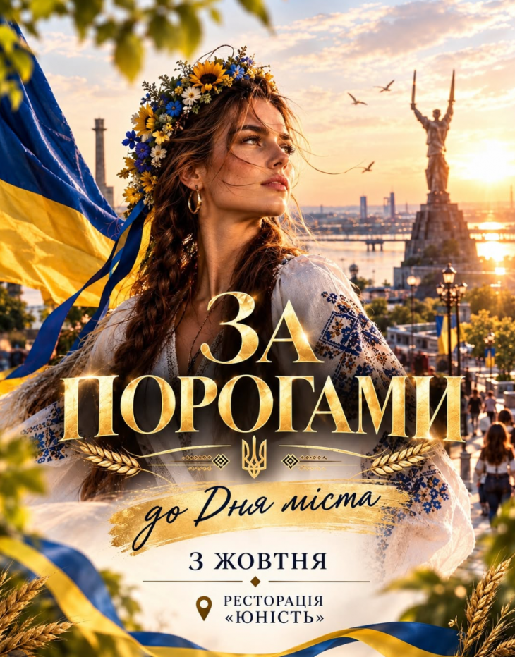 Велика святкова вечірка до Дня міста — «ЗА ПОРОГАМИ» Велика святкова вечірка до Дня міста — «ЗА ПОРОГАМИ»