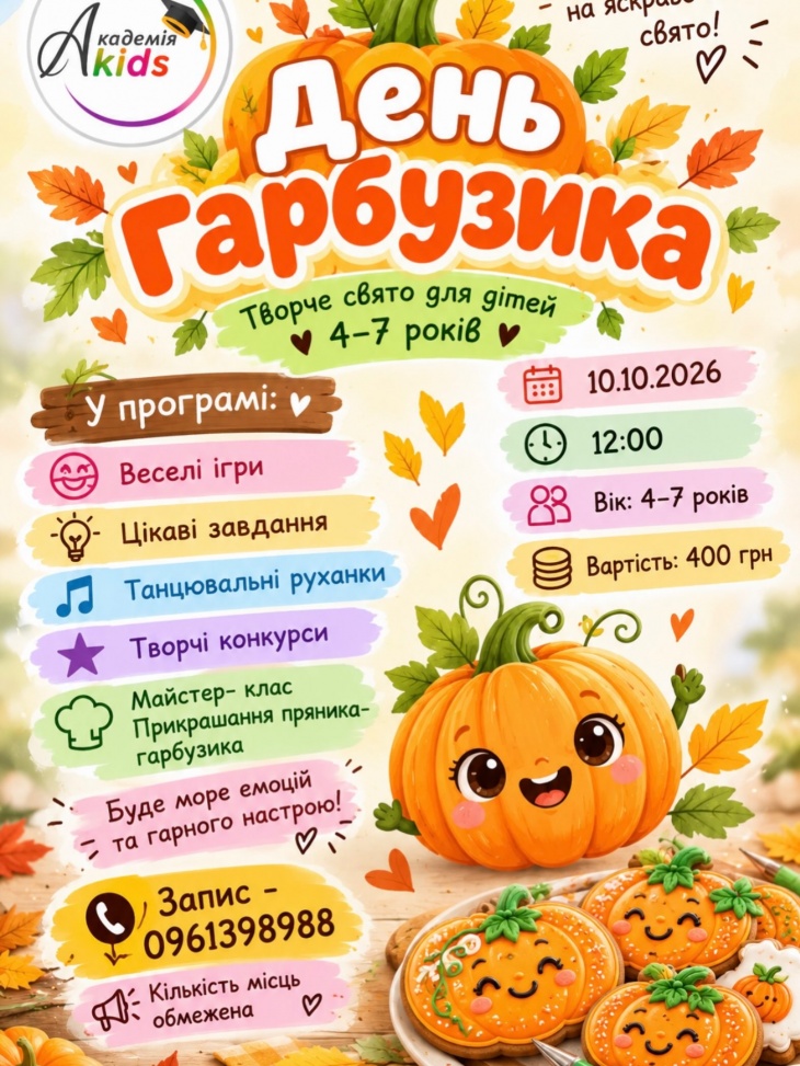 СВЯТО ГАРБУЗА ДЛЯ ДІТЕЙ