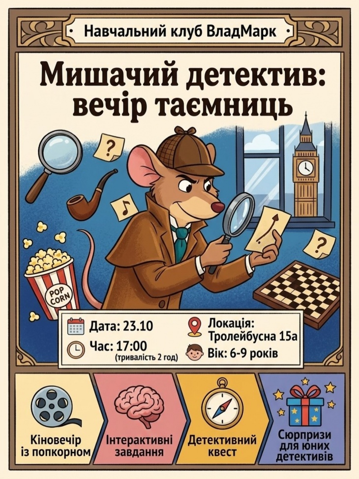 Мишачий детектив: вечір таємниць