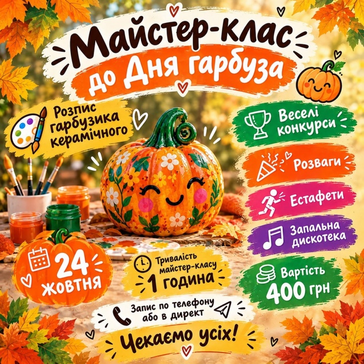 Творческий мастер-класс ко дню тыквы