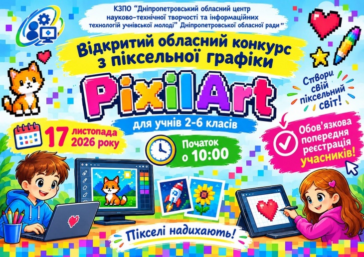 Обласний конкурс піксельної графіки «PixilArt»