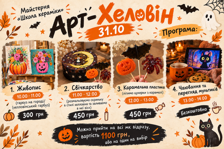 Арт-Halloween від майстерні “Школа кераміки”