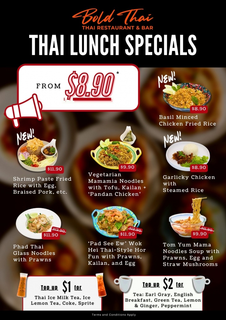 Bold Thai Specials Await Bold Thai Specials Await