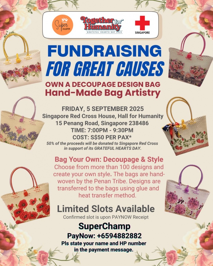 Fundraising for Great Causes – Own a Decoupage Design Bag: Hand-Made Bag Artistry Fundraising for Great Causes – Own a Decoupage Design Bag: Hand-Made Bag Artistry