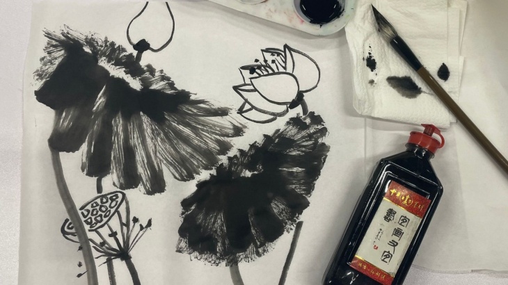 Lotus in Chinese Ink