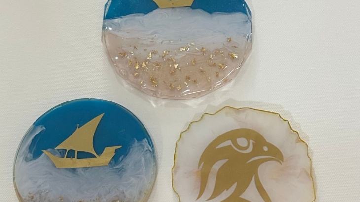 National Day Celebration: Resin Art: Emirati coaster / keychain making